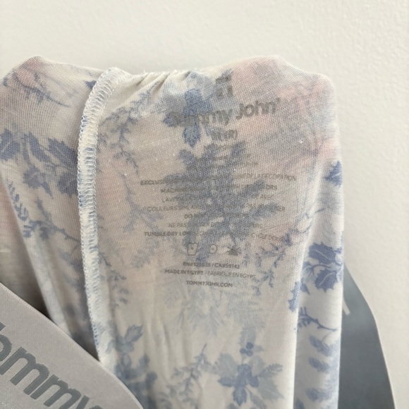 Tommy John Second Skin Sleep Pants Womens Size Small Floral Blue Lounge Comfy - Picture 6 of 6